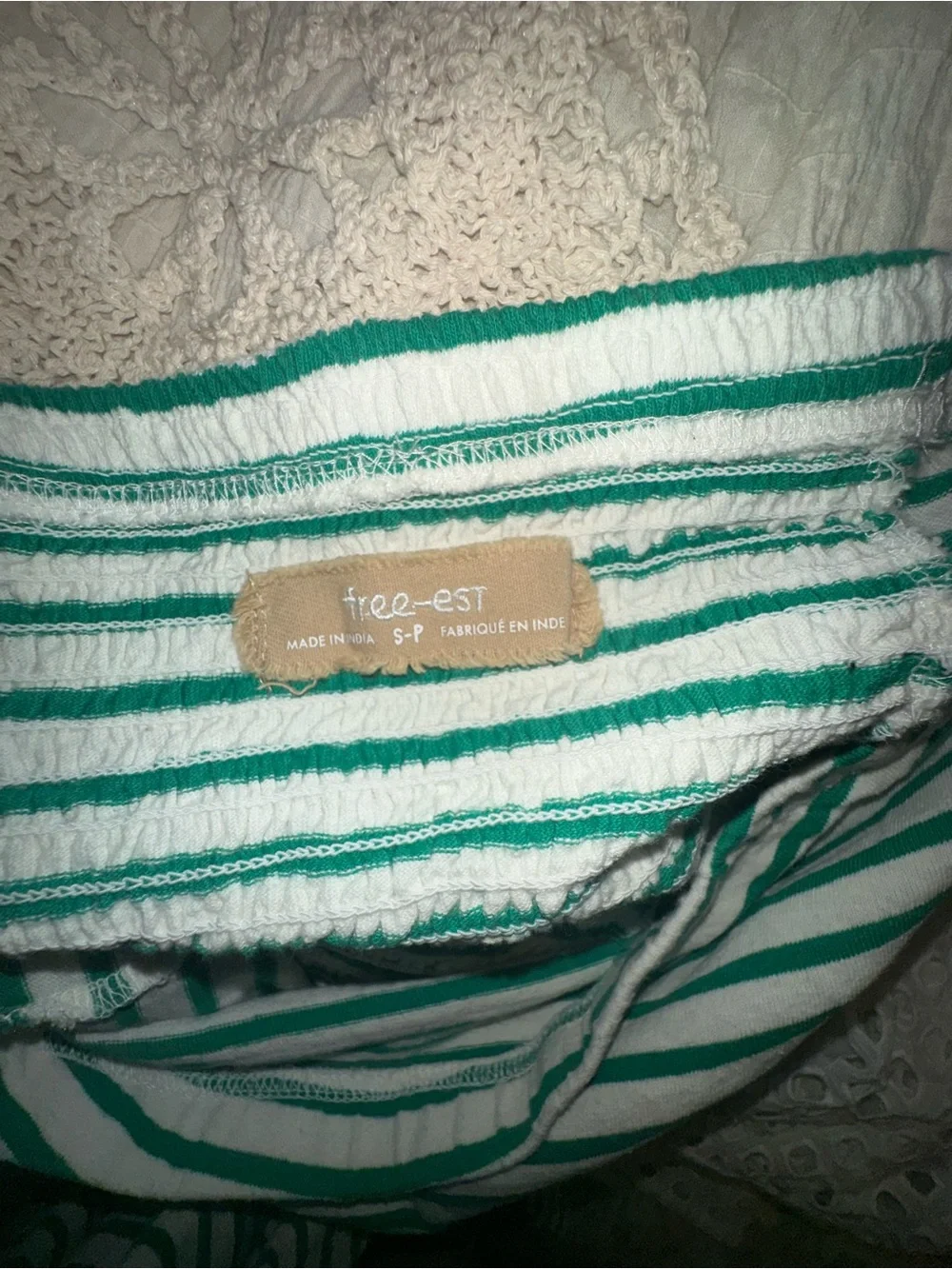 Striped Green and White Maxi Skirt - Flowy Summer Skirt